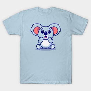 Cute Koala Surprised Cartoon T-Shirt